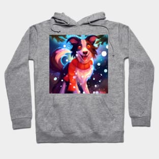 Cute Border Collie Drawing Hoodie